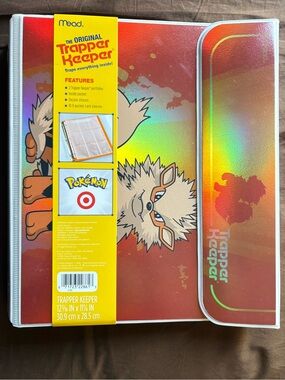 Mead Pokémon Holographic Orange Arcanine Trapper Keeper